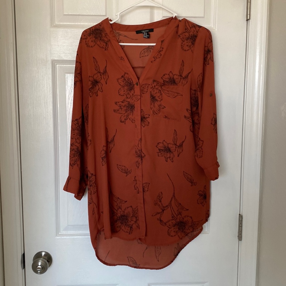 Orange work shirt